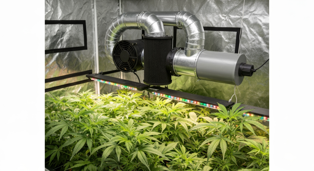 Ventilazione ed Estrazione Aria nella Grow Room: Estrattore, Ricambi e Filtro a Carboni Attivi